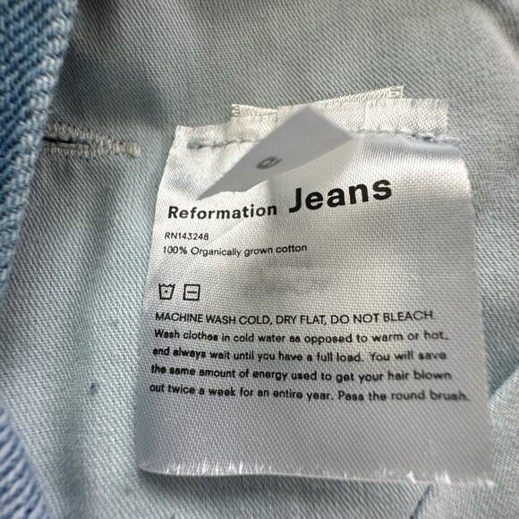 Reformation Jeans overall size 6 Bristol blue Smith Denim - Picture 6 of 12
